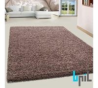 BPIL SHAGGY RUGS SOFT PLAIN Thick 5CM TWISTED PILE ANITSKID SMALL MEDIAM LARGE AREA RUGS, Authentic Turkish shaggy Rugs (MOCHA, 66X120CM)