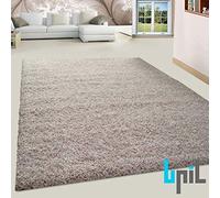 BPIL SHAGGY RUGS SOFT PLAIN Thick 5CM TWISTED PILE ANITSKID SMALL MEDIAM LARGE AREA RUGS, Authentic Turkish shaggy Rugs (BEIGE, 66X120CM)