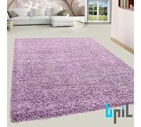 BPIL SHAGGY RUGS SOFT PLAIN Thick 5CM TWISTED PILE ANITSKID SMALL MEDIAM LARGE AREA RUGS (HEATHER, 160X230CM)