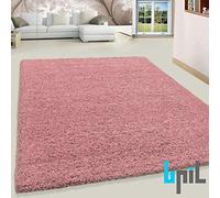 BPIL SHAGGY RUGS SOFT PLAIN Thick 5CM TWISTED PILE ANITSKID SMALL MEDIAM LARGE AREA RUGS (PINK, 60X110CM)
