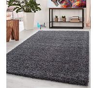BPIL Shaggy Rugs Soft plain Thick Pile Large Small Antiskid Area Rug (GREY, 80X150CM)