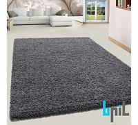 BPIL Shaggy Rugs Soft plain Thick Pile Large Small Antiskid Area Rug Grey Colour Size (80X150CM)