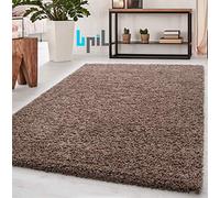 BPIL Shaggy Rugs Soft plain Thick Pile Large Small Antiskid Area Rug (Mocha, 120x170cm)