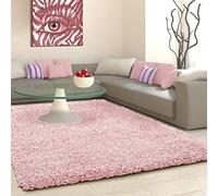 BPIL Unique Modern Large Small Non-Shedding Shaggy Rugs Soft Thick Pile Rectangle Pink Color Rug (60x110cm)