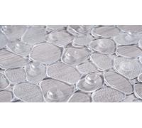 BPIL Vinyl Non-Slip Bathtub Mat Anti-Bacterial Shower Mat,Extra Long,100x40CM/16x38'', Powerful Suction Cup Gripping,Machine Washable, BPA Free, Non-Toxic, Phthalate free, Latex Free(Clear) (53X53CM)