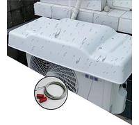 BPILOT Outdoor Window Air Conditioning Unit Cover, AC Unit Top Covered, Waterproof Anti-UV Plastic Rain Canopy For Mini Split Heat Pump Condenser Compressor (Color : White, Size : 110x47X17cm)