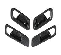 Bpjikxf Car Interior Car Styling Accessories Carbon Fiber Car Door Inner Handle Door Bowl Cover for Nissan for Qashqai J12 2022 2023 2024(Black Carbon Fiber)