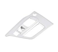 Bpjikxf Car Interior Carbon Fiber Car Center Console Gear Shift Panel Cover Chrome Decoration for Peugeot 3008 GT 5008 2016-2018(Silver-Low Configura)