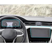 Bpjikxf Car Touch Screen Film For VW For Passat For Alltrack 2020 2021 Car Navigtion Tempered Glass LCD Screen Protective Film Sticker Dashboard Guard(Gps and instrument)