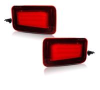 Bpjikxf For Hummer For H2 2005 2006 2007 2008 2009 LED Car Rear Bumper Reflector Rear Fog Lights W/Sequential Turn Signal Light Fog Lamp Assembly(Red Lens)