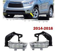 Bpjikxf Front Bumper LED Fog Light Daytime Running Light Signal Lamp TO2562100 TO2563100 For Toyota For Highlander 2014 2015 2016 Fog Lamp Assembly(1 pair)