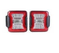 Bpjikxf Headlight Assembly 1Pair LED Tail Lamp Car Light Assembly Rear Lamps Brake Reverse Daytime Running Lights For Jeep For Wrangler For JK 2007-2017(Red EU Version)