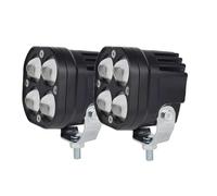 Bpjikxf Motorcycle Headlight 3 Inch Led Work Spotlights 12V 24V Pod Lights Headlights For Motorcycles Flood Led Bar Fog Lights 4x4 Off Road ATV(2piece white yellow)
