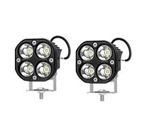 Bpjikxf Motorcycle Headlight 3 Inch Led Work Spotlights 12V 24V Pod Lights Headlights For Motorcycles Flood Led Bar Fog Lights 4x4 Off Road ATV(2piece white)