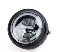 Bpjikxf Motorcycle Headlight 6.5Inch Round Head Retro Light Motorcycle LED Headlight For Sportster For Cafe For Racer For Suzuki(Yellow)