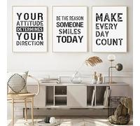 BPJSTU Black White Inspirational Quotes Posters Minimalist Print Canvas Painting Wall Art for Living Room Modern Home Decor(60x80cm/3PCS Frameless)