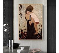 BPJSTU Gustav Klimt Freya Tears Kiss Figure Scandinavian Posters Wall Art Canvas Painting Pictures Room Interior Home Decor(30x45cm/Frameless)