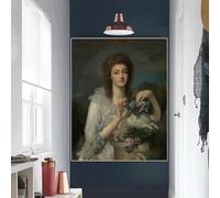 BPJSTU Jean-Baptiste Greuze《Princess Varvara Nikolaevna Gagarina》Canvas Prints Painting World Famous Artwork Home Decoration(35x45cm/No Framed)