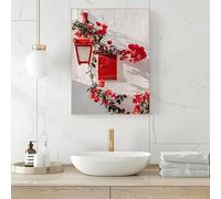 BPJSTU Modern Landscape Mediterranean Greece Italian Begonia Olive Tree Landscape Poster Canvas Paintings Wall Art Home Decor(40x60cm/Frameless)