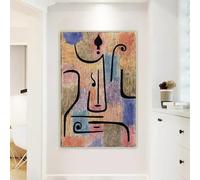 BPJSTU Paul Klee《Erzengel,1938》Abstract Canvas Prints Painting Artwork Poster Picture Wall Decor Home Living Room Decoration(60x80cm/Frameless)