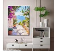 BPJSTU Rustic Mediterranean Landscape Italian Olive Tree Kitchen Pottery Greece Poster Canvas Painting Wall Art Pictures Decor(60x80cm/Frameless)