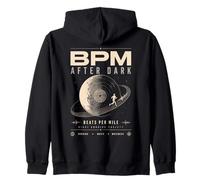 BPM After Dark Beats Per Mile Night Running Music Zip Hoodie
