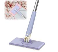 Bpoeee Automatic Cloth Changing Mini Mop, Mini Mop Portable Self-Squeeze Small Mop, Mini Sweeper Mop Auto Cloth Changing Small, Bathroom Mop, Reusable Clamp Mop (160cm)