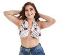 Bpoeee Comfortable Tata Towel Bras for Women, Soft Sport Towel Bra Bath Hanging Neck Tube Top, Absorb Water Sweat-Absorb Towel Bras (15,S)