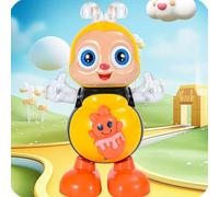 Bpoeee Dancing Bee Toy with Lights & Music, Interactive Singing Bee with Swinging Motion, Educational Cartoon Sensory Toy