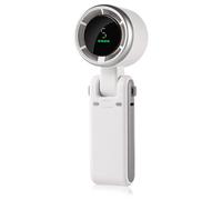 Bpoeee Portable Handheld Turbo Fan with 5 Gear Wind, Hand Folding High-Speed Turbine Fan with Digital Display, USB Recargables Mini Fa n for Outdoor Activities, Travel, Working (white)