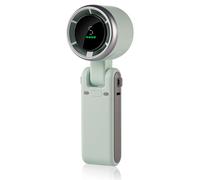 Bpoeee Portable Handheld Turbo Fan with 5 Gear Wind, Hand Folding High-Speed Turbine Fan with Digital Display, USB Recargables Mini Fa n for Outdoor Activities, Travel, Working (green)