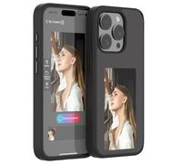 Bpoeee Smart Ink Phone Case for iPhone 13/14/15/16 Pro Max Plus, NFC Memory Case for iPhone with Photo Screen, Smart NFC Ink Screen Phone Case (Black,15 Pro)