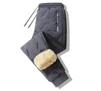 Bpoeee Unisex Thermal Pants, Winter Lambswool Thermal Pants Leisure Pants Waterproof Windproof (Gray 1,M)