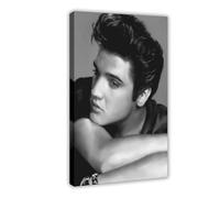 bpoejge Exclusive Art Rock Singer Elvis Presley Portrait Poster 6 Canvas Poster Wall Art Decor Print Picture Paintings for Living Room Bedroom Decoration 12x18inch(30x45cm)