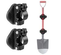 BPOPO 2 Pack Heavy Duty Magnetic Shovel Holder for Truck - No Drill Strong Magnetic Tool Mount for Flags, Paddles & Long Handle Tools, RV, Garage, Trailer & ATV Storage