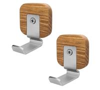 BPOPO 2 Pack Heavy Duty Organization Magnetic Coat Hooks, Versatile Elegant Wooden Hooks to Hang Tools, Garden Hoses Ropes, Kitchenware in Warehouses, Cruise, Workshops