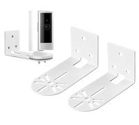 BPOPO 2 Pack Security Camera Wall Mount for Ring Stick Up Cam Indoor/Outdoor - Metal Bracket Holder with Adhesive or Screw Mounting