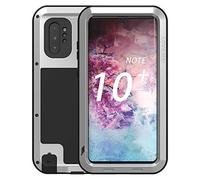 Bpowe Case for Samsung Galaxy Note 10 Plus, Galaxy Note 10+ 5G Silver | Super Shockproof, Silicone, Aluminum Metal, Armor Tank, Heavy Duty, Sturdy Protector, Cover, Hard Case, 6.8", 2019