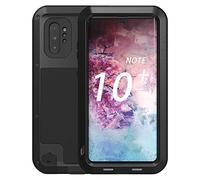 Bpowe Galaxy Note 10 Plus Case, Super Shockproof Silicone Aluminum Metal Armor Tank Heavy Duty Sturdy Protector Cover Hard Case for Samsung Galaxy Note 10 Plus/Galaxy Note 10+ 5G 6.8 2019 (Black)