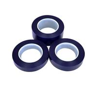 BPQCOFZT Metallographic Metal PCB Sample Protection Tape - Blue Semi-Transparent Electrostatic Film Tape, 100m Roll 1pcs(200mm)