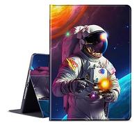 BPQOJB Case for Galaxy Tab S8 Plus/S7 FE/S7 Plus with Adjustable Stand & Auto Wake/Sleep Smart Protect Cover Case for Samsung Galaxy Tab S8 Plus/S7 FE 5G/S7 Plus 12.4 inch - Man in The Universe