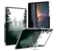 BPQOJB for Galaxy Tab A9 Case 2023 with Kickstand and Pen Holder Transparent Protective Cover Clear Tablet Case for Samsung Galaxy Tab A9 8.7 inch - Forests