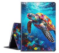BPQOJB for iPad 9th Generation Case 2021 for iPad 8th/7th Generation Case 2020/2019 for iPad 10.2 Case with Adjustable Stand & Auto Wake/Sleep Smart Protect Cover Case - Turtles in The Sea