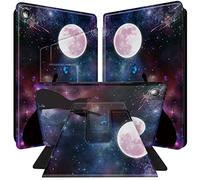 BPQOJB for iPad 9th Generation Case for iPad 10.2 Case for iPad 8th/7th Generation Cover 360 Degree Rotating PU Leather Smart Cover with Auto Wake/Sleep - Cat and Butterflies Under The Moon