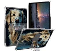 BPQOJB for iPad 9th Generation Case for iPad 8/7th Generation Case with Kickstand and Pen Holder Transparent Protective Cover Clear Tablet Cover for iPad 10.2 inch - Cute Dogs