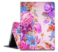 BPQOJB for iPad Air 11 inch Case 2024 M2 for iPad Air 6th Generation Case with Adjustable Stand & Auto Wake/Sleep Smart Protect Cover for iPad Air 11 inch 2024 - Art Flowers