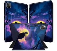 BPQOJB for iPad Air 5th Generation Case for iPad Air 4th Generation Case for iPad Pro 11 inch Case 4th/3rd Gen 360 Degree Rotating PU Leather Smart Cover with Auto Wake/Sleep,Cat under the Galaxy Moon