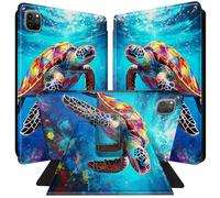 BPQOJB for iPad Air 5th Generation Case for iPad Air 4th Generation Case for iPad Pro 11 inch Cover 4th/3rd Gen 360 Degree Rotating PU Leather Smart Cover with Auto Wake/Sleep - Turtles in The Sea
