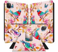 BPQOJB for iPad Air 5th Generation Case for iPad Air 4th Generation Case for iPad Pro 11 inch Cover 4th/3rd Gen 360 Degree Rotating PU Leather Smart Cover with Auto Wake/Sleep - Birds on The Tree
