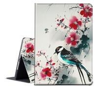 BPQOJB for iPad Air 5th Generation Case for iPad Air 4th Generation Case for iPad Pro 11 inch Cover 4th/3rd Gen with Adjustable Stand & Auto Wake/Sleep Smart Protect Cover - Flower Bird
